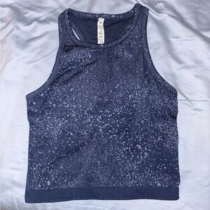 lululemon athletica Navy Speckled Crop Top